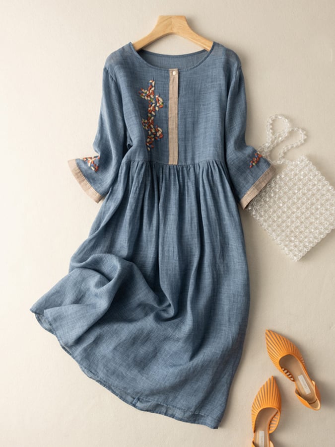 Vestido Olivia para Mujer – Corte cómodo, Cálido y Cuello redondo