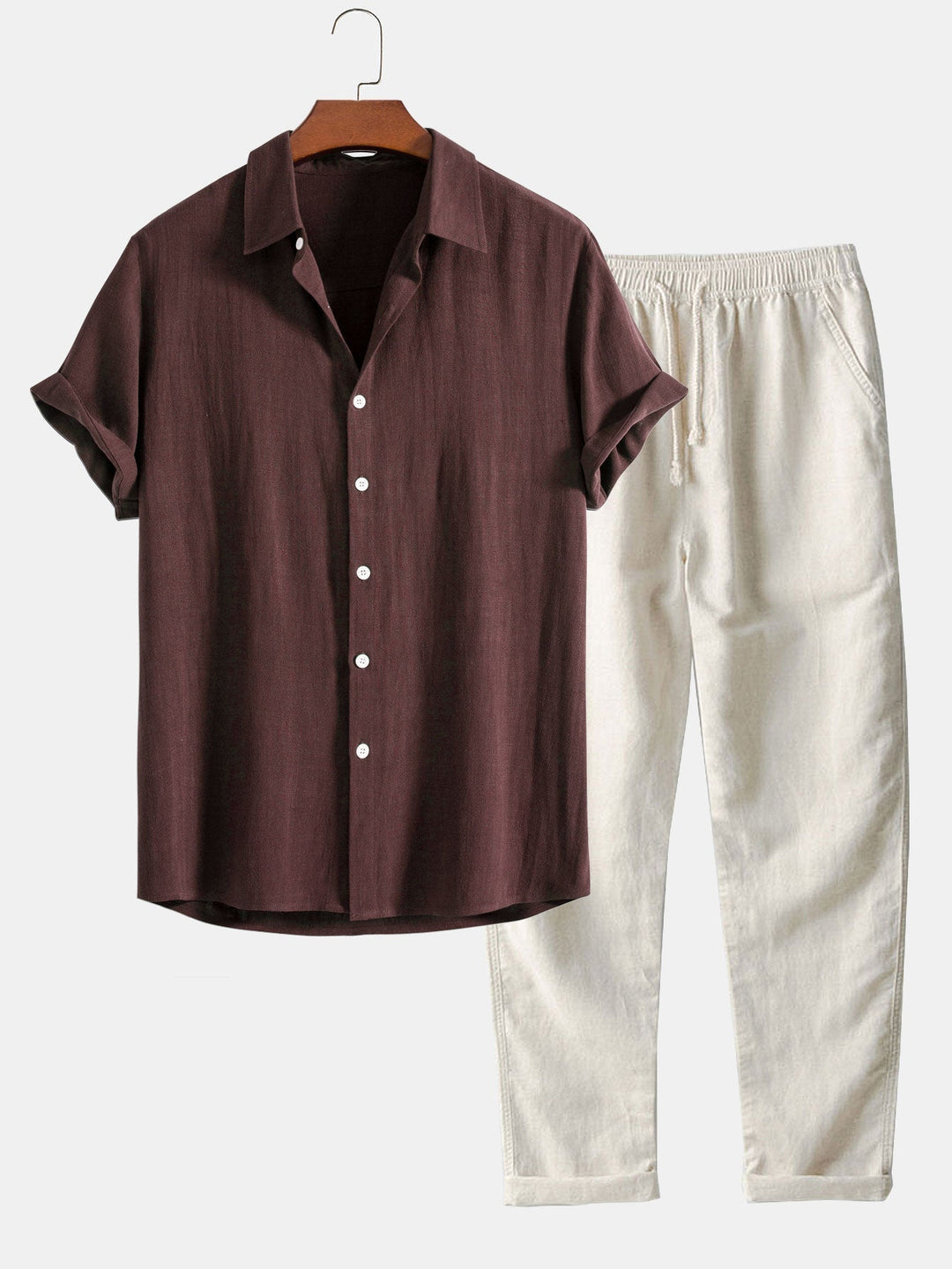 Conjunto de dos piezas Fernando para Hombre – Manga corta, Cálido y Cómodo