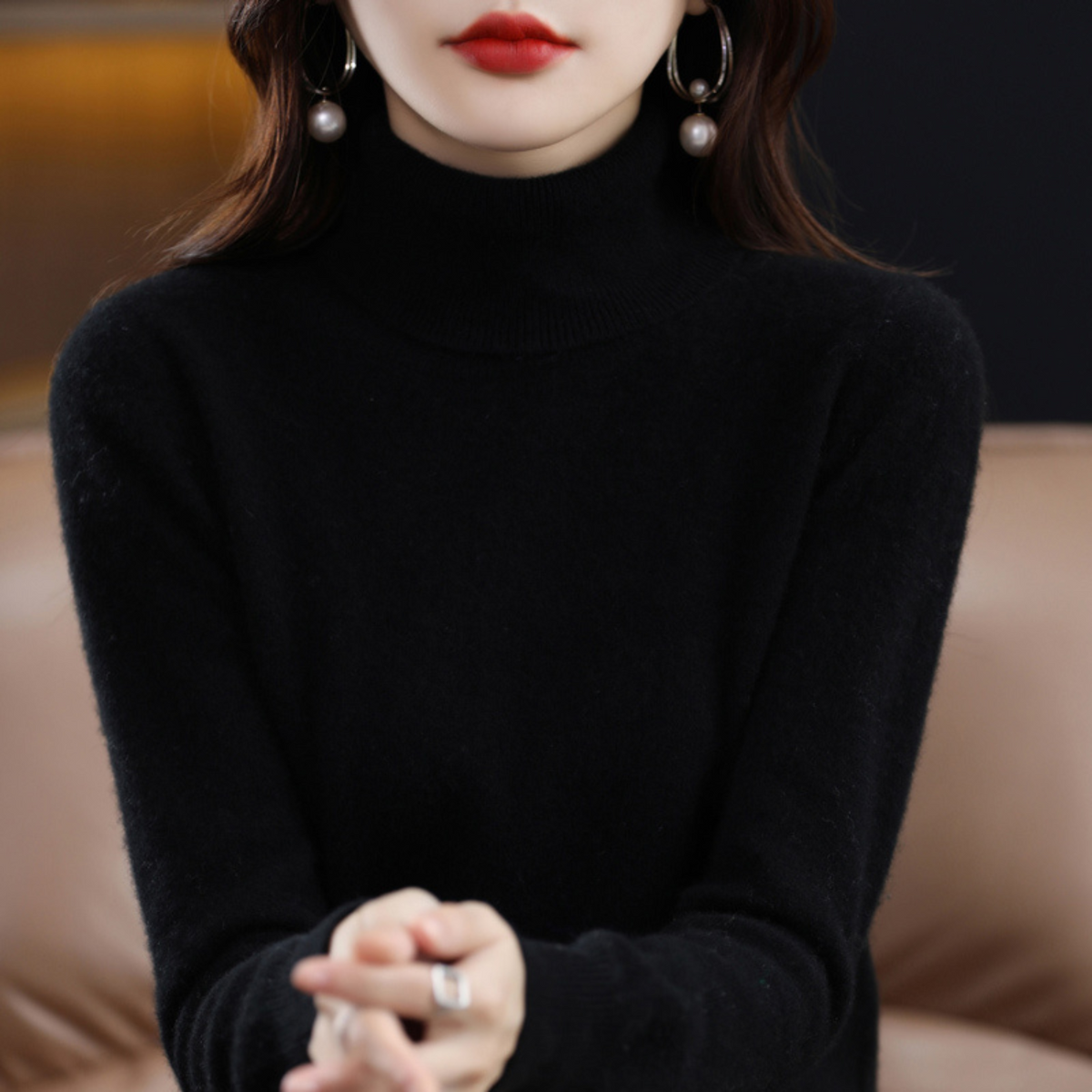 Suéter de cuello alto Rocío para Mujer – Punto afelpado, Cálido y Elegante