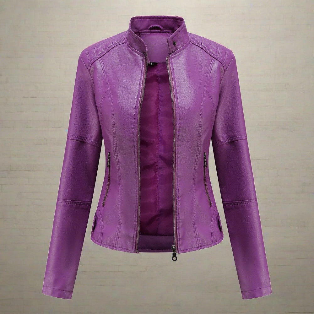 Chaqueta de piel Ofelia para Mujer – Sofisticado, Corte regular y Bolsillos prácticos