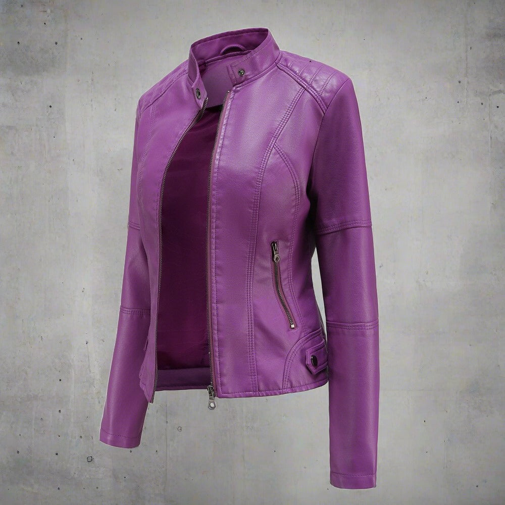 Chaqueta de piel Ofelia para Mujer – Sofisticado, Corte regular y Bolsillos prácticos
