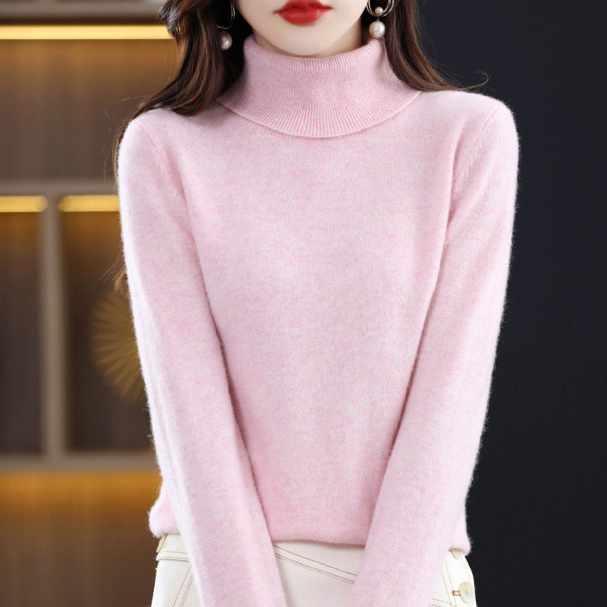 Suéter de cuello alto Rocío para Mujer – Punto afelpado, Cálido y Elegante