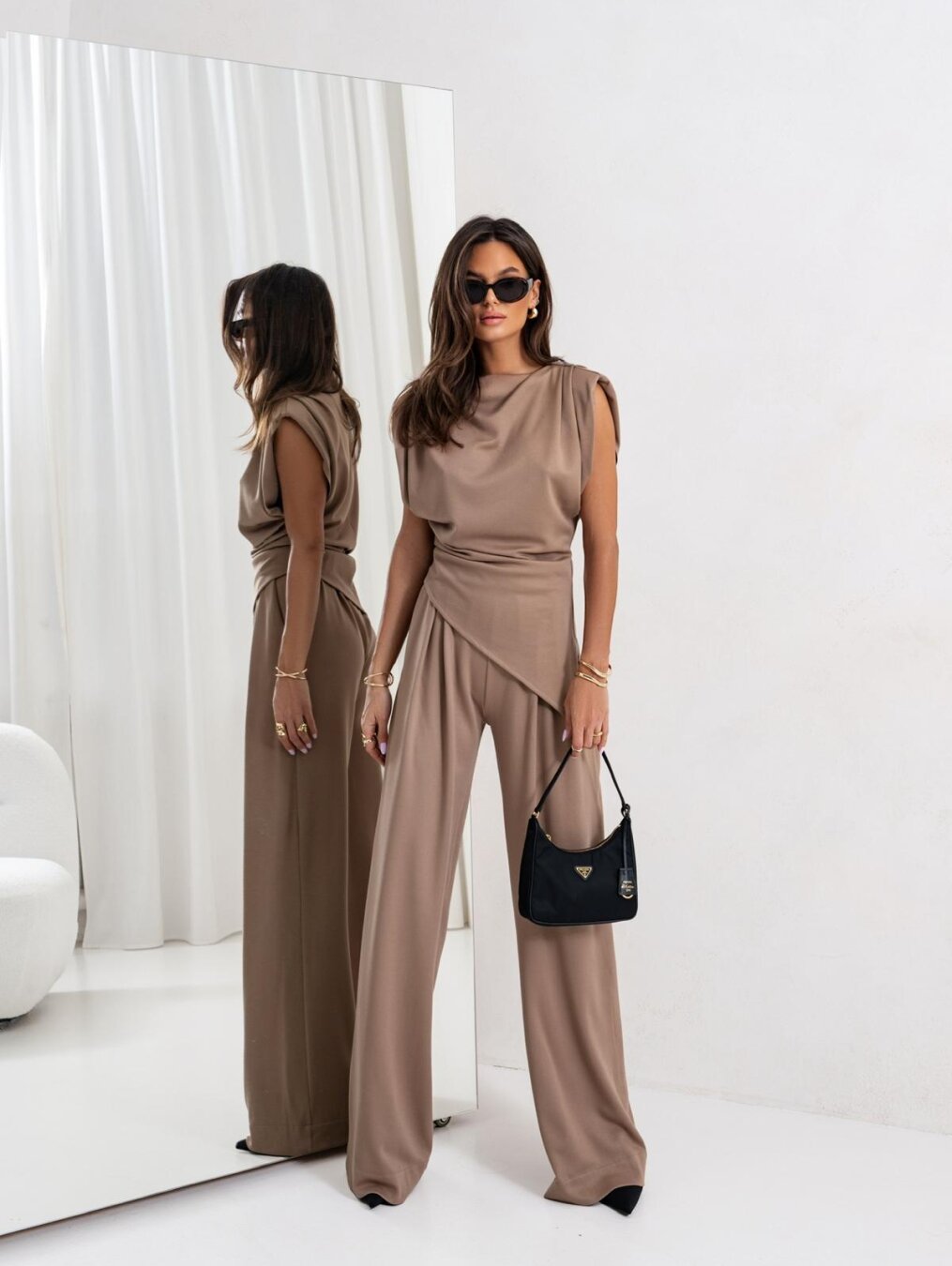 Conjunto de dos piezas Sara para Mujer – Pierna ancha, Corte elegante y Suave