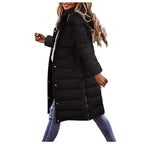 Evie Cappotto Lungo Imbottito da Donna – Giacca Invernale Elegante con Cappuccio