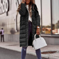 Evie Cappotto Lungo Imbottito da Donna – Giacca Invernale Elegante con Cappuccio