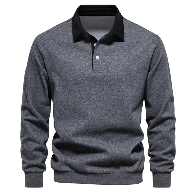 Suéter Daniel para Hombre – Estilo atemporal, Cuello polo y Mangas largas