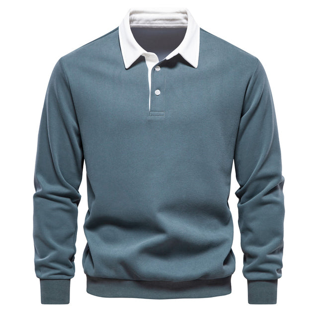 Suéter Daniel para Hombre – Estilo atemporal, Cuello polo y Mangas largas