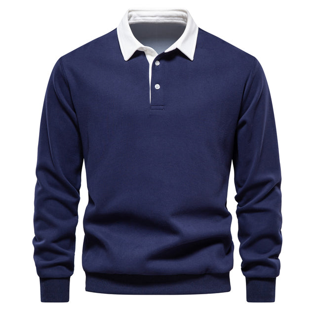 Suéter Daniel para Hombre – Estilo atemporal, Cuello polo y Mangas largas
