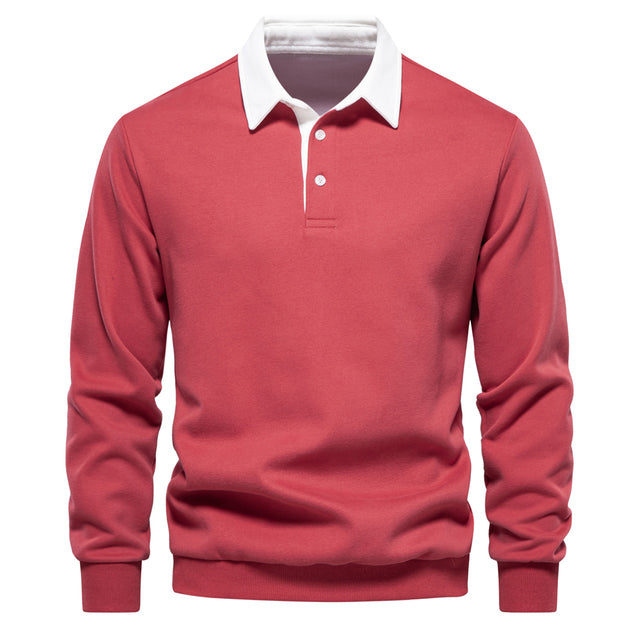 Suéter Daniel para Hombre – Estilo atemporal, Cuello polo y Mangas largas