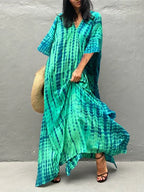 Janne Vestito Caftano Maxi da Donna – Vestito Boho Elegante per Spiaggia Estate
