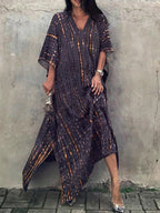 Janne Vestito Caftano Maxi da Donna – Vestito Boho Elegante per Spiaggia Estate