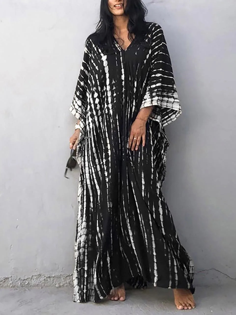 Janne Vestito Caftano Maxi da Donna – Vestito Boho Elegante per Spiaggia Estate