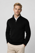 Suéter con media cremallera Emilio para Hombre – Cuello mao, Punto afelpado y Cuello alto