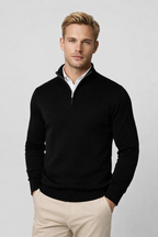 Suéter con media cremallera Emilio para Hombre – Cuello mao, Punto afelpado y Cuello alto