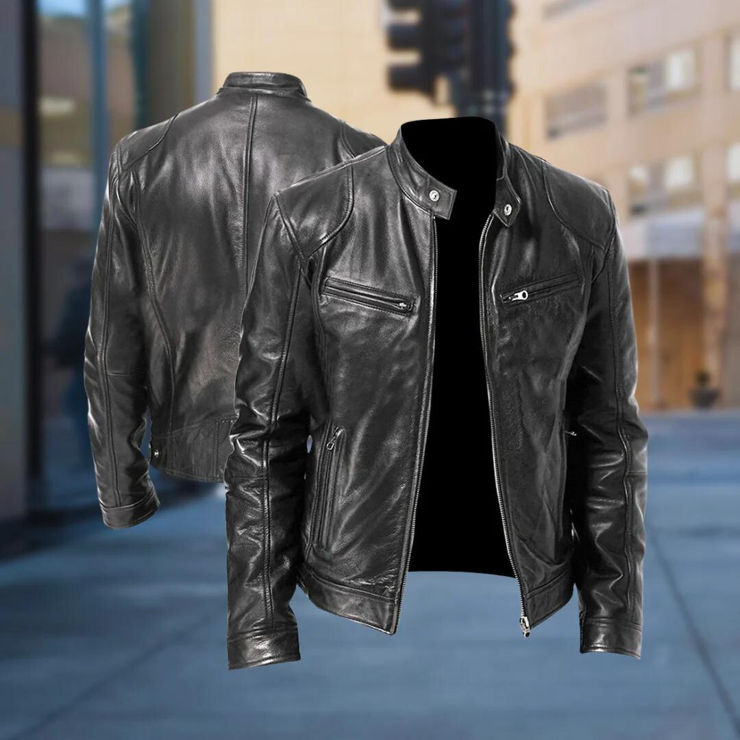 Chaqueta de piel Néstor para Hombre – Cómodo, Diseño atemporal y Estilo elegante