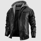 Chaqueta de piel Álvaro para Hombre – Con capucha