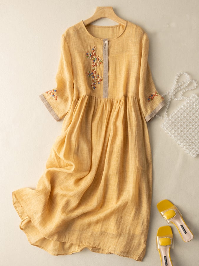 Vestido Olivia para Mujer – Corte cómodo, Cálido y Cuello redondo