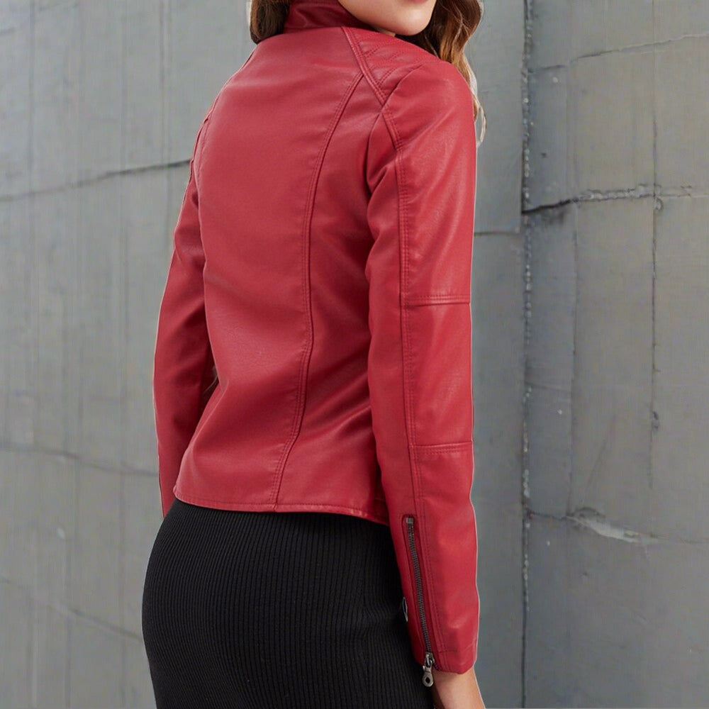 Chaqueta de piel Ofelia para Mujer – Sofisticado, Corte regular y Bolsillos prácticos