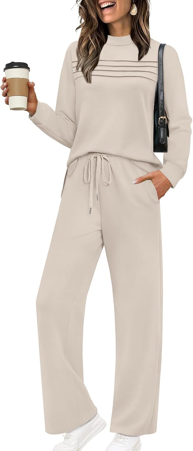 Conjunto de estar Irene para Mujer – Aberturas laterales, Silueta holgada y Pierna ancha