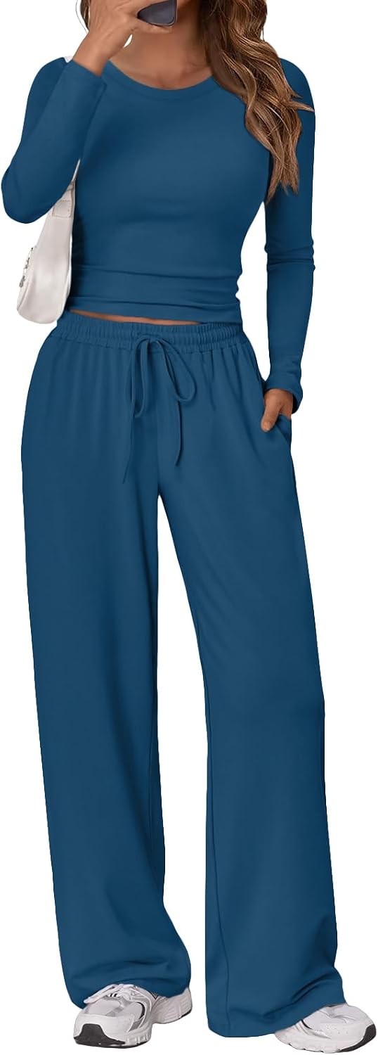 Conjunto de estar Julia para Mujer – Pierna ancha, Silueta entallada y Cintura con cordón