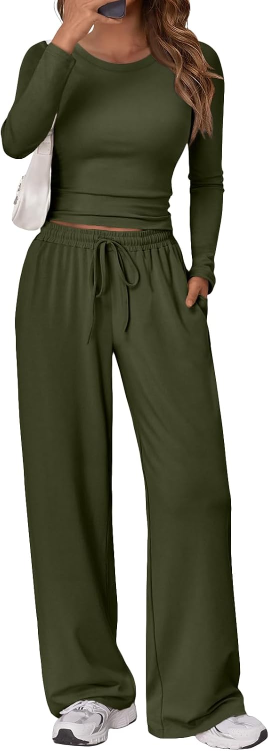 Conjunto de estar Julia para Mujer – Pierna ancha, Silueta entallada y Cintura con cordón