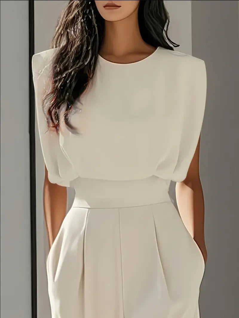 Mira Tuta Elegante da Donna – Jumpsuit a Gamba Dritta e Vita Alta Chic