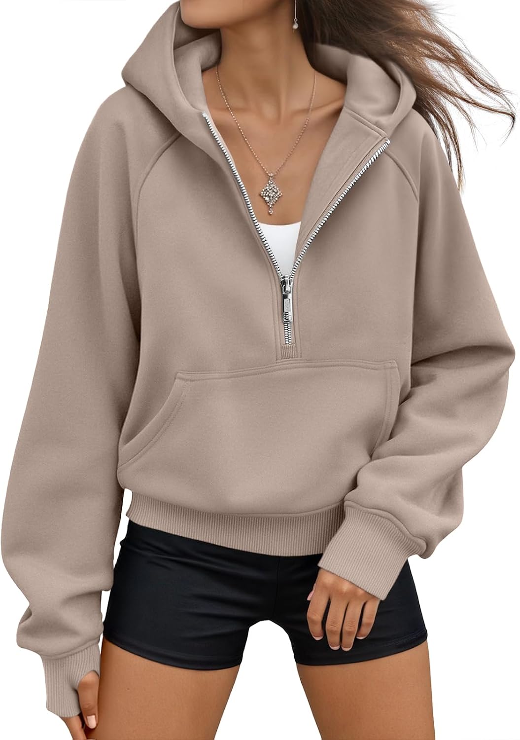 Sudadera con capucha Irene para Mujer – Forro polar interior, Hombros caídos y Corte cómodo