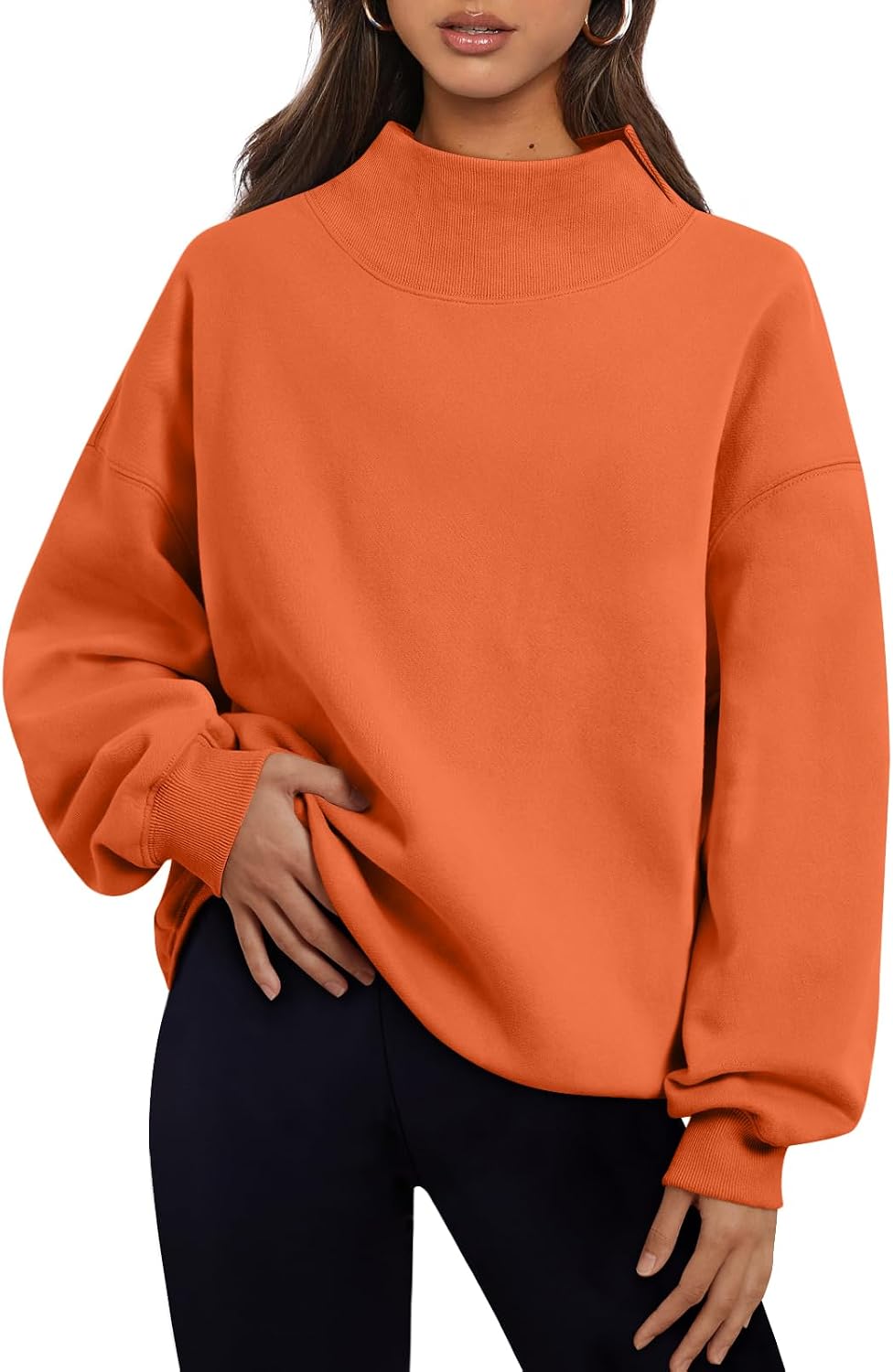 Sudadera polar oversize Emilia para Mujer – Hombros caídos, Silueta relajada y Corte oversize