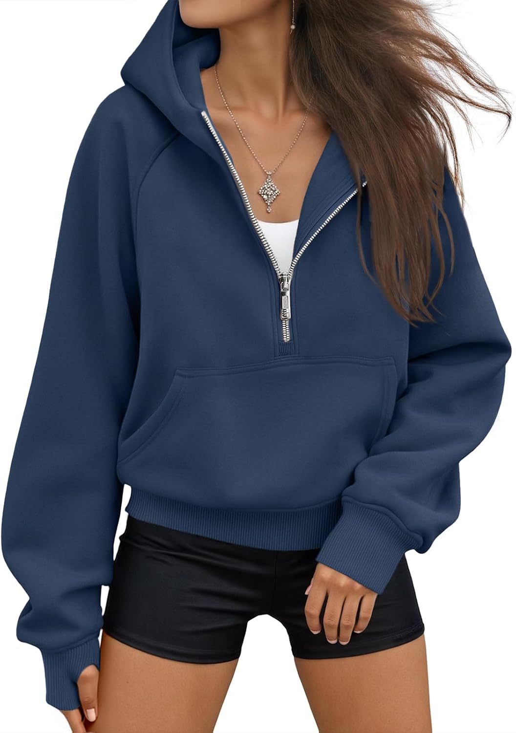 Sudadera con capucha Irene para Mujer – Forro polar interior, Hombros caídos y Corte cómodo
