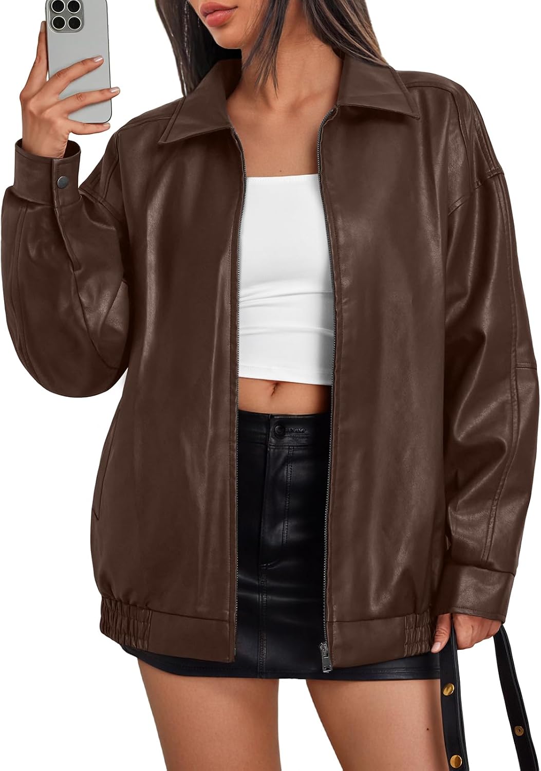 Cazadora bomber Inés para Mujer – Corte boyfriend, Cierre de cremallera y Capucha