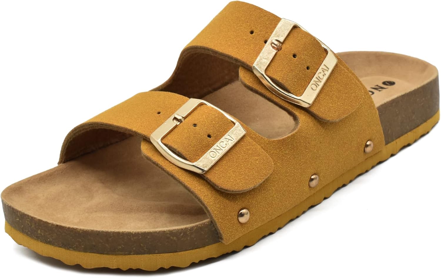 Willow Mules Corcho Mujer – Ante Suave, Hebilla Ajustable y Punta Abierta
