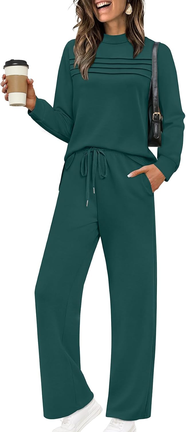 Conjunto de estar Irene para Mujer – Aberturas laterales, Silueta holgada y Pierna ancha