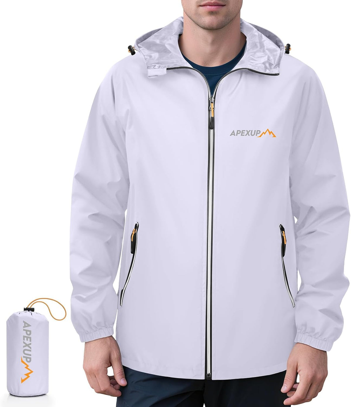 Chubasquero Julián para Hombre – Con capucha, Bolsillos prácticos y Bolsillos con cremallera