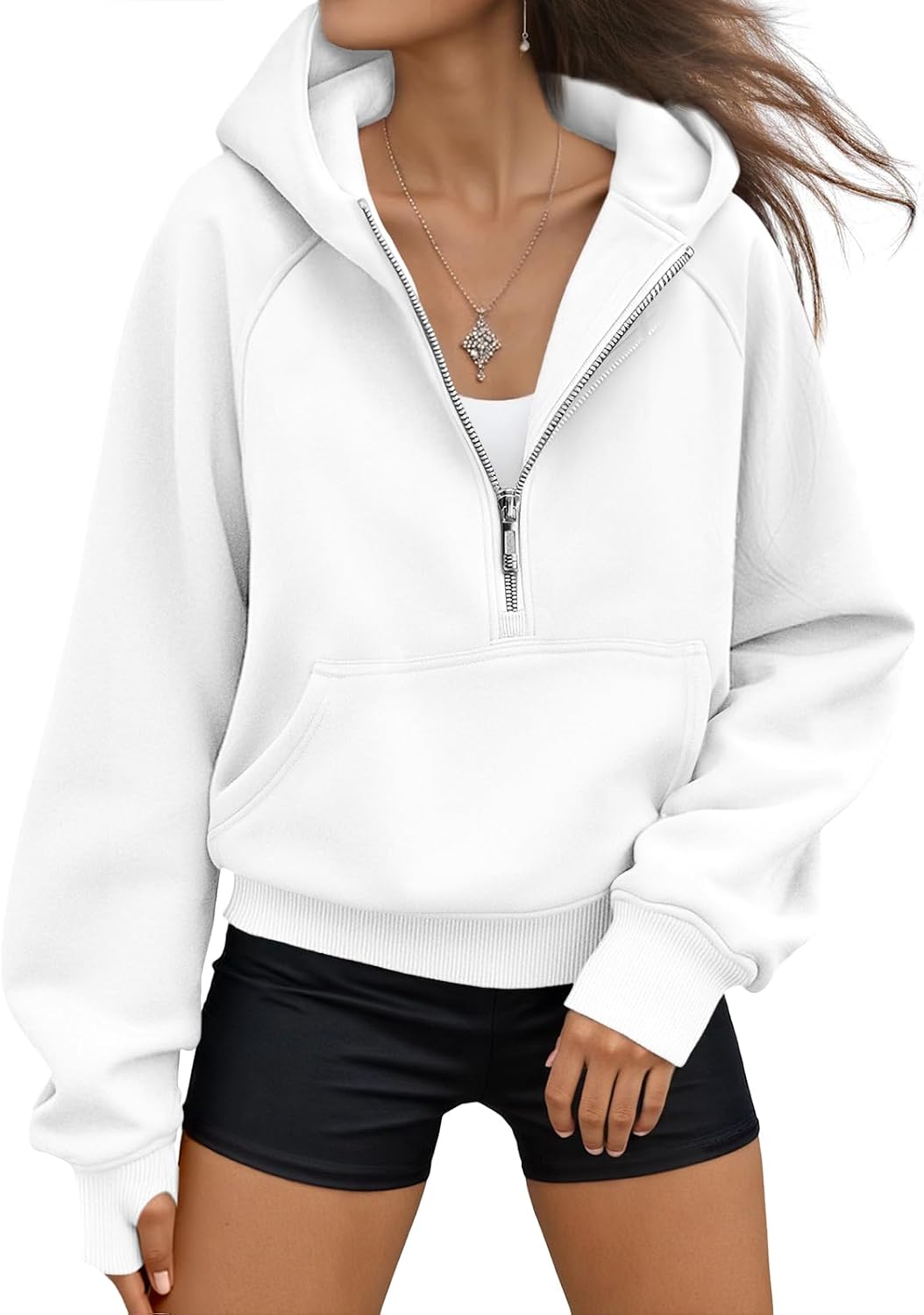 Sudadera con capucha Irene para Mujer – Forro polar interior, Hombros caídos y Corte cómodo