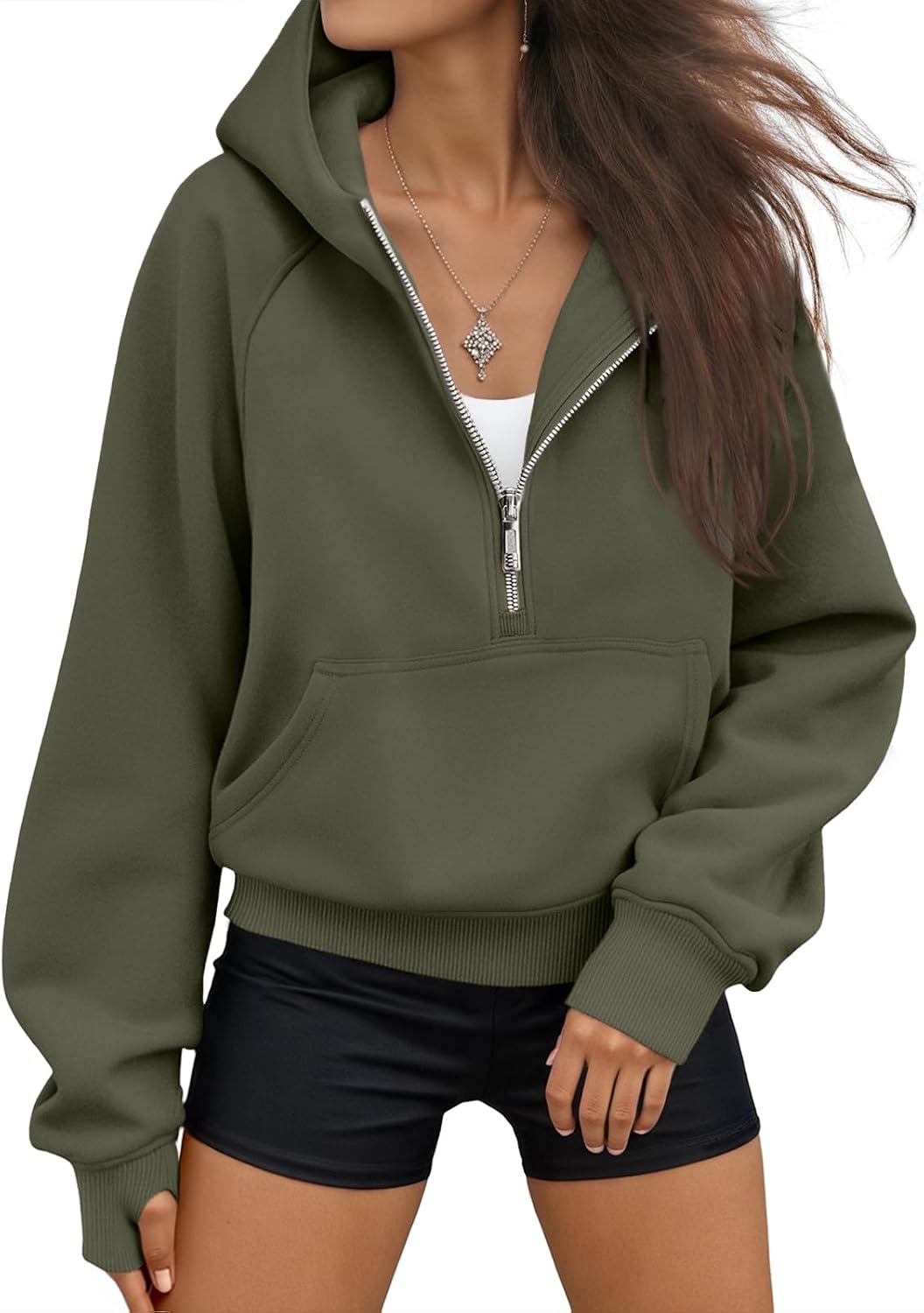 Sudadera con capucha Irene para Mujer – Forro polar interior, Hombros caídos y Corte cómodo