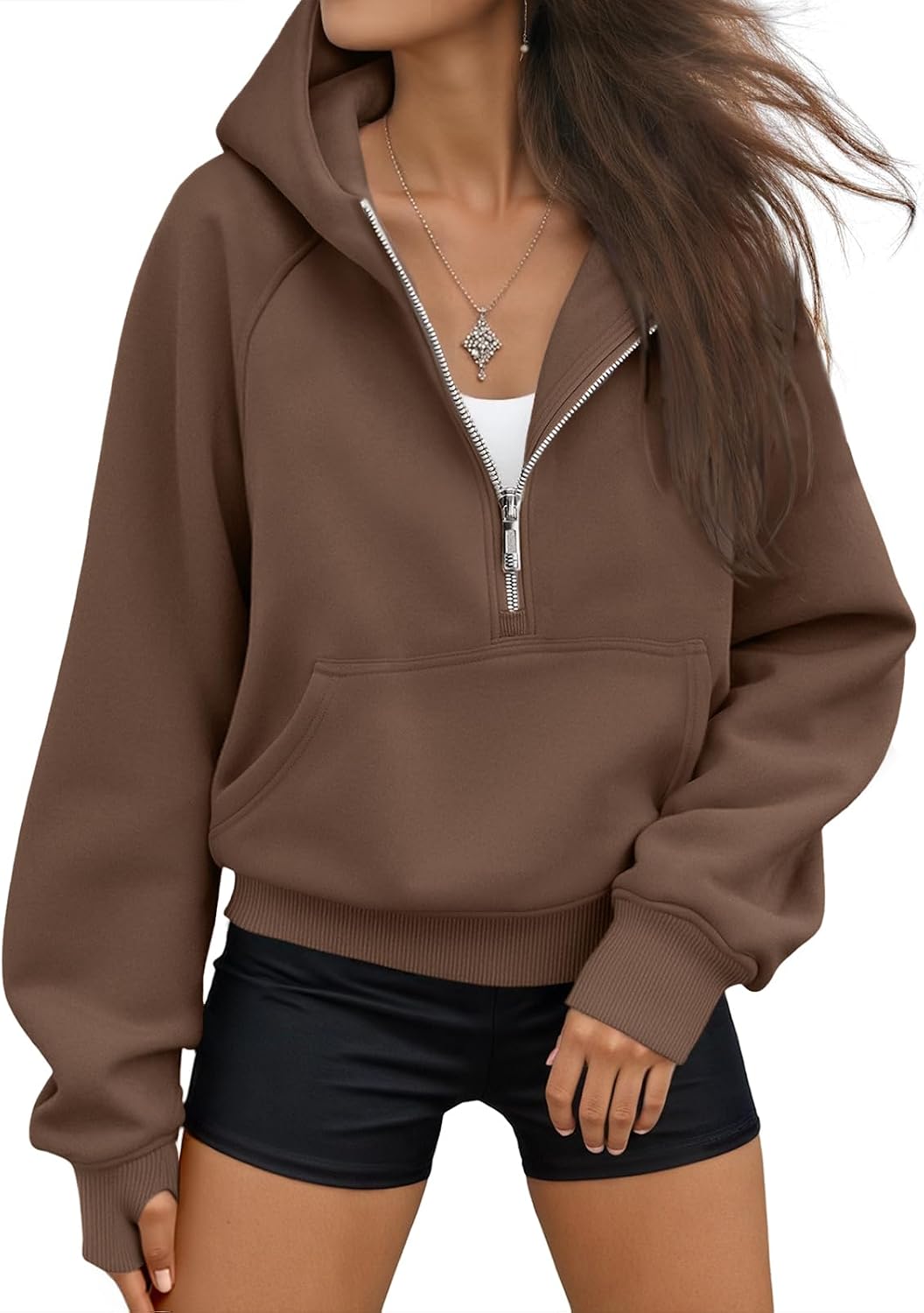 Sudadera con capucha Irene para Mujer – Forro polar interior, Hombros caídos y Corte cómodo