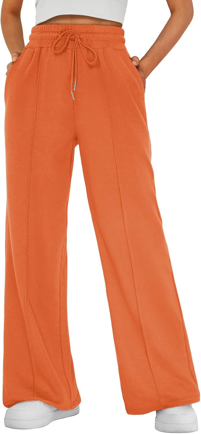 Pantalón de chándal ancho Lucía para Mujer – Cintura alta, Bolsillos laterales y Silueta relajada