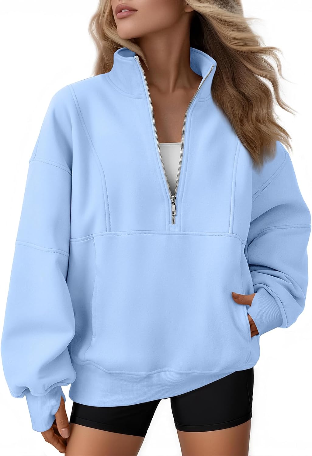Sudadera Noa para Mujer – Forro polar interior, Bolsillos prácticos y Silueta relajada