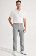 Cedric Pantalón de golf elástico para hombre – secado rápido, pierna recta y estilo formal