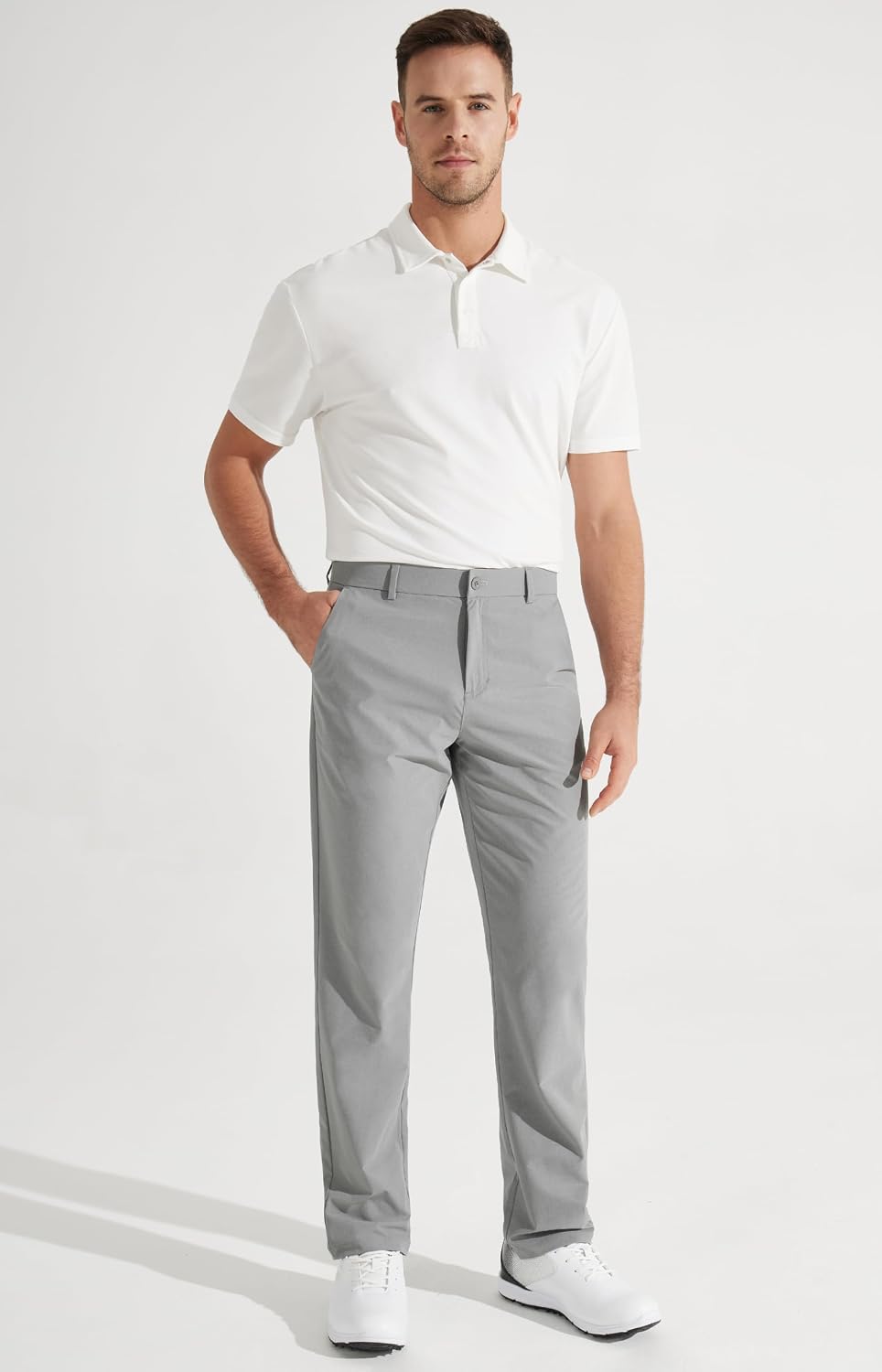 Cedric Pantalón de golf elástico para hombre – secado rápido, pierna recta y estilo formal
