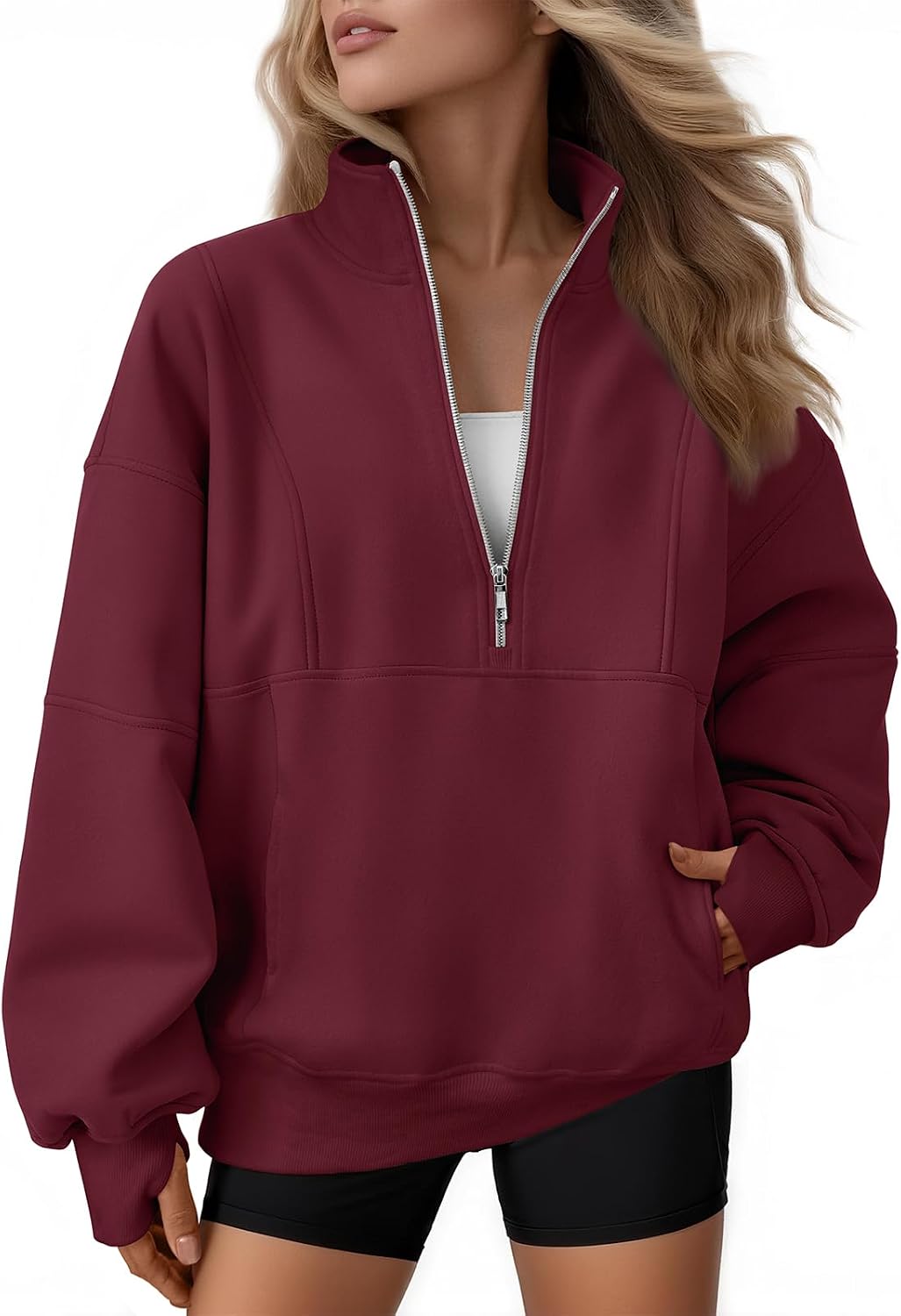 Sudadera Noa para Mujer – Forro polar interior, Bolsillos prácticos y Silueta relajada