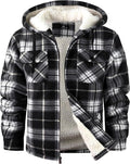 Chaqueta de franela Lorenzo para Hombre – Con capucha, Cremallera completa y Bolsillos prácticos