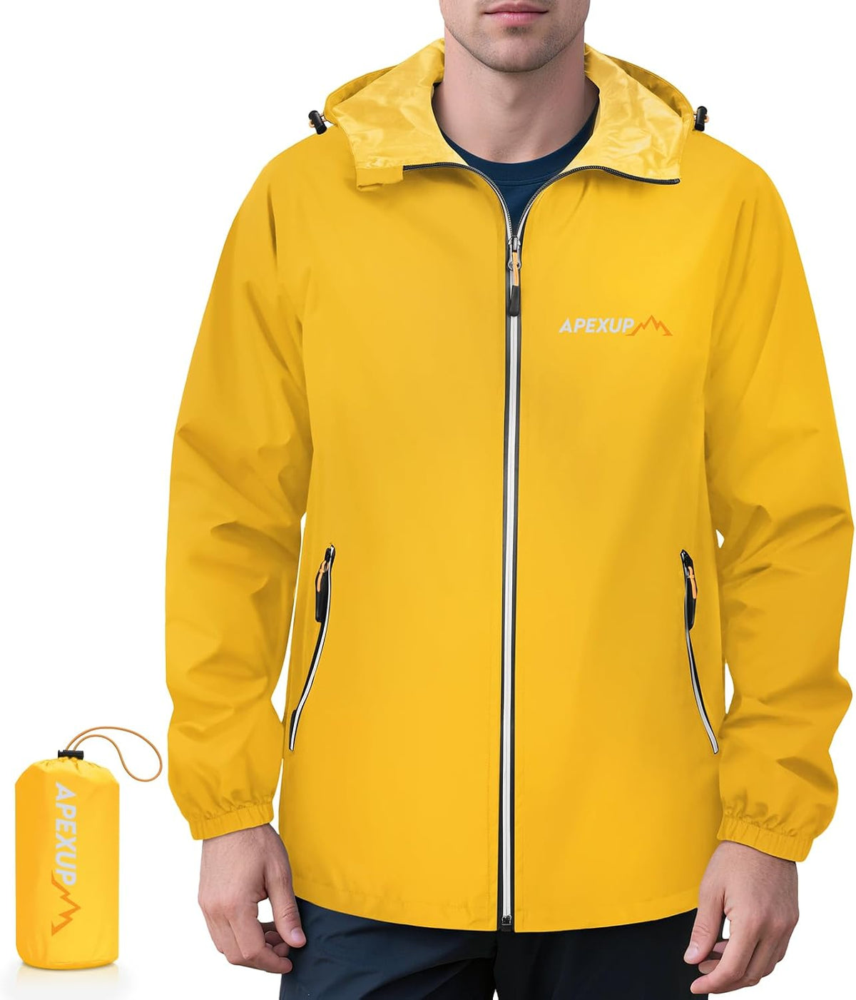 Chubasquero Julián para Hombre – Con capucha, Bolsillos prácticos y Bolsillos con cremallera