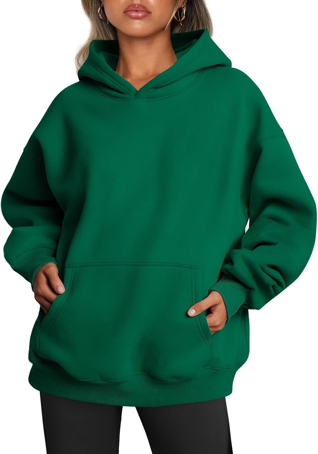 Jersey Daniela para Mujer – Hombros caídos, Bolsillo canguro delantero y Mezcla de algodón