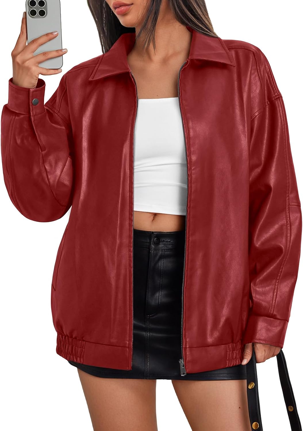 Cazadora bomber Inés para Mujer – Corte boyfriend, Cierre de cremallera y Capucha