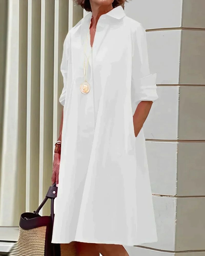 Monet Robe Chemise pour Femme – Robe Midi Élégante Décontractée Chic