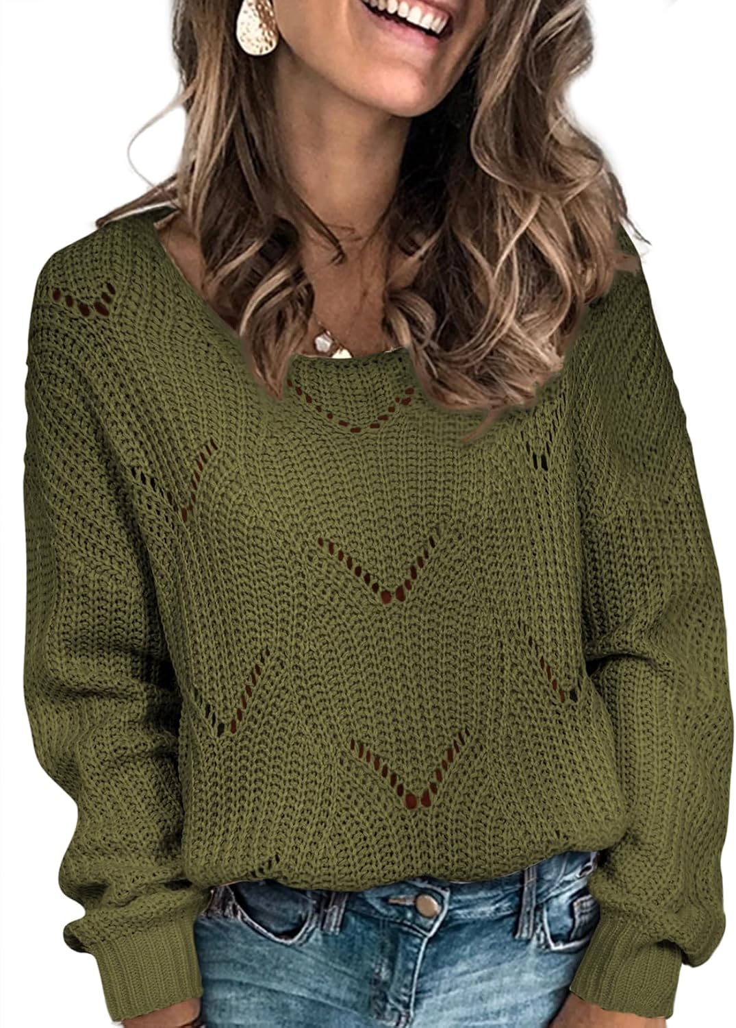 Suéter Nadia para Mujer – Mangas largas, Silueta relajada y Cuello redondo