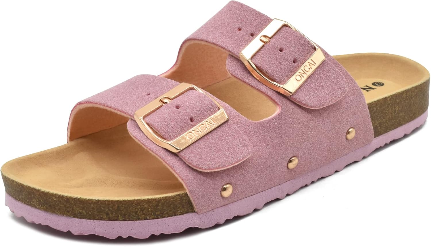 Willow Mules Corcho Mujer – Ante Suave, Hebilla Ajustable y Punta Abierta