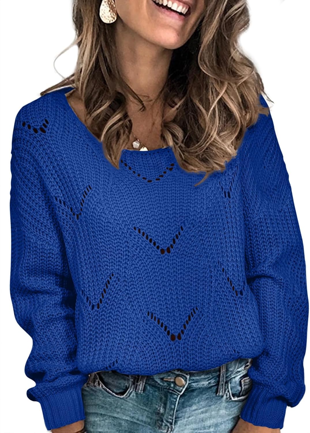 Suéter Nadia para Mujer – Mangas largas, Silueta relajada y Cuello redondo