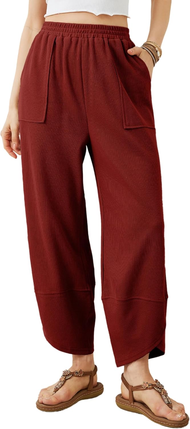 Pantalón palazzo Vega para Mujer – Bajo curvado, Bolsillos laterales y Corte cómodo